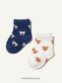 Cozy Cub 2pairs Cute Bear Design Baby Socks