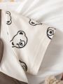 Baby Boy Cute Bear Printed Short Sleeve Romper