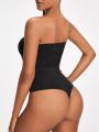 Ladies' Solid Color Strapless Bodysuit For Shaping