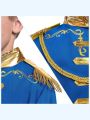 Spooktacular Creations Prince Costume Halloween Costume for Boys, Blue Prince Charming Outfit with Belt Epaulet Strap for Halloween Dress up
