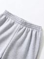 4pcs Teen Girl'S Elastic Waist Fleece Lined Casual Jogger Pants