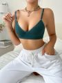 Women's Wirefree Bra And Bralette (No Padding), Solid Color, Sold Separately