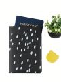 LM Estudio Fashionable & Cute White Polka Dot Passport Cover Holder