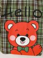 Baby Boys' Plaid Bear Printed Long Sleeve Shirt