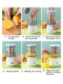 A rechargeable electric juicer - Convenient orange juicer - Wireless small juicer - Perfect for cooking fruits