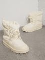 Round Toe Rubber Sole Puffy Winter Boots