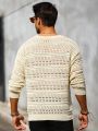 Men's Solid Color Hollow Out Sweater