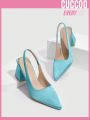 Cuccoo Everyday Collection Ladies' Fashionable Blue High Heel Shoes