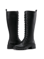 Women's 953 Lace Platform Knee High Boots with Comfort Chunky Heel
