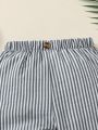 Baby Boy Spring Summer Daily Casual Loose Black & White Striped Long Pants