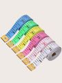 2pcs 1.5M Mini Plastic Measuring Tape,Daily Random Color Metal Buckle Band Tape For Sewing Tailor Cloth Body Measurement