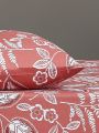 3pcs Fitted Sheet Set, 90gsm Brushed Microfiber, Plant & Floral Pattern - 1 Fitted Sheet + 2 Pillowcases