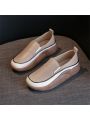 Women's Convenient Slip-on Loafers With Thick Soles For All Seasons, Casual Comfortable Shake Shoes For Outdoor Activities