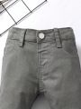 Baby Boy Solid Button Front Jeans