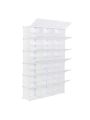 12-Tier Portable 72 Pair Shoe Rack Organizer 36 Grids Tower Shelf Storage Cabinet Stand Expandable for Heels