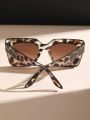 1pc Women Tortoiseshell Geometric Frame Fashion Y2K Sunglasses For Travel UV Protection School Clothing Accessories