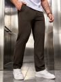 Manfinity Homme Men's Straight-fit Woven Suit Trousers