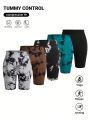 Yoga Basic Plus Size Tie-Dye Sports Shorts