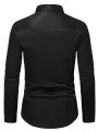 Manfinity Mode Men's Turn-down Collar Long Sleeve Shirt