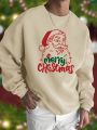 Manfinity Hypemode Men's Loose Fit Long Sleeve Crewneck Christmas Pattern Sweatshirt