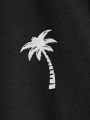 SHEIN Kids EVRYDAY Young Boys' Leisure Comfortable Coconut Tree Printed T-Shirt