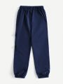 SHEIN Kids HYPEME Toddler Boys' Casual Cargo Pants With Side Seam Pockets