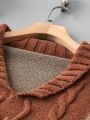 Women's Plus Size Contrast Horn Button Sweater Pullover
