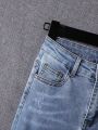 SHEIN Tween Boy's Distressed Washed Jeans