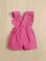SHEIN Baby Girls' Comfortable And Cute Romper