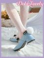 Dola Lovely Butterfly Bow Ribbon Heart Mary Jane Pumps Women'S Fashionable High-Heeled Pumps