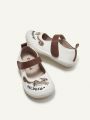Cozy Cub Cute And Fun Fox Pattern Embroidered Baby Mary Jane Shoes