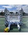 Inflatable Cow Printing Bouncy Castle 8' x 13' White Bounce House with Slide and Air Blower