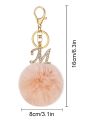 Letter M Plush Ball Keychain Bag Pendant Bag Accessories Bag Charms Christmas gifts, Fluffy, For Christmas, Winter Essential For Teen Girls Women College Students