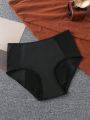 Women'S Solid Color Sheer Mesh Splice Triangle Panties