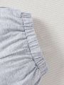 Baby Boys' Letter Pattern Short Sleeve Bodysuit And Shorts Set