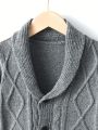 Young Boy Buttoned Cardigan Sweater
