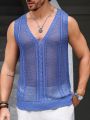 Men's Knitted Hollow Out Sleeveless Vest