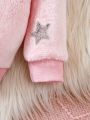 Baby Girls' Furry Star Pattern Sweatshirt