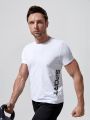 Men Letter Graphic Sports Tee