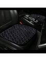 1pc Universal Plush Car Seat Cushion With Backrest For Winter, Front Row