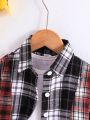Baby Girls' Casual Plaid Patchwork Long Sleeve Jacket