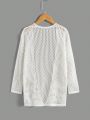 Simple And Fashionable Women'S Hollow Out Knitted Cardigan