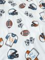 Boys' Sporty & Comfy 4pcs/Set Homewear With Cute & Fun Cartoon Print