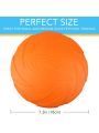 Dog Frisbees, 2 Pack, 7 Inch Dog Flying Disc, Durable Dog Toys, Nature Rubber Floating Flying Saucer for Water Pool Beach, Orange and Green