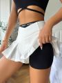 Letter Tape Waist Safety Shorts