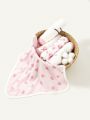 Cozy Cub 5pcs Pink Printed Handkerchief Set
