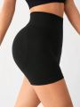 Daily&Casual Ladies' Solid Color Seamless Sports Shorts