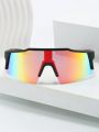 1pc Unisex Half Frame Multicolor Outdoor Sports Sunglasses