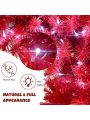 6FT Hinged Fir Artificial Top Christmas Tree, Xmas Tree Bendable Santa Hat Style Christmas Tree Holiday Decoration