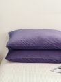 2pcs Velvet Pillowcases In Lavender Amethyst Color